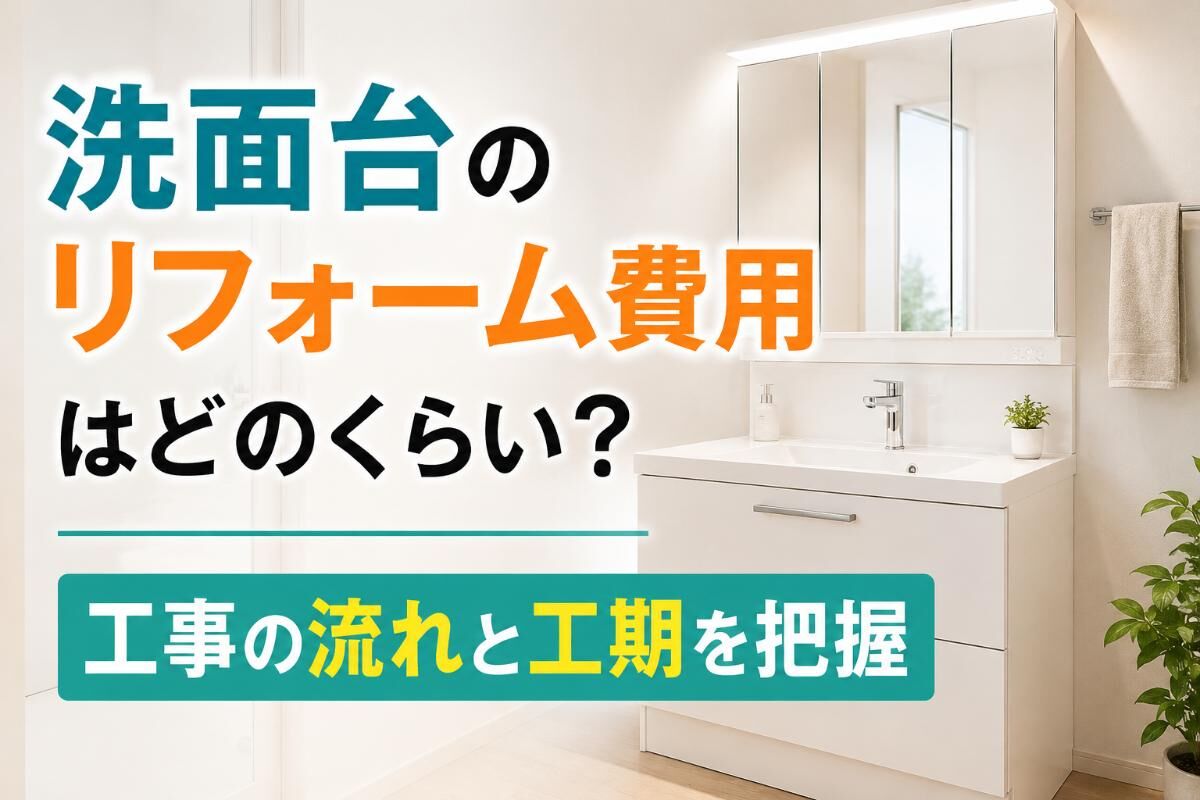 洗面台のリフォーム費用はどのくらい？工事の流れと工期を把握