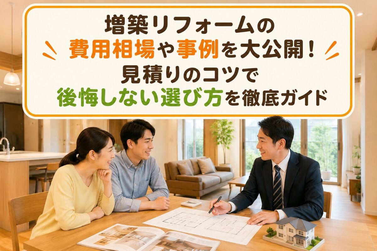 増築リフォームの費用相場や事例を大公開！見積りのコツで後悔しない選び方を徹底ガイド