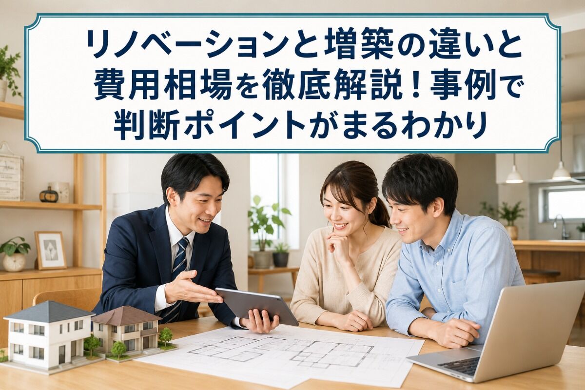 リノベーションと増築の違いと費用相場を徹底解説！事例で判断ポイントがまるわかり