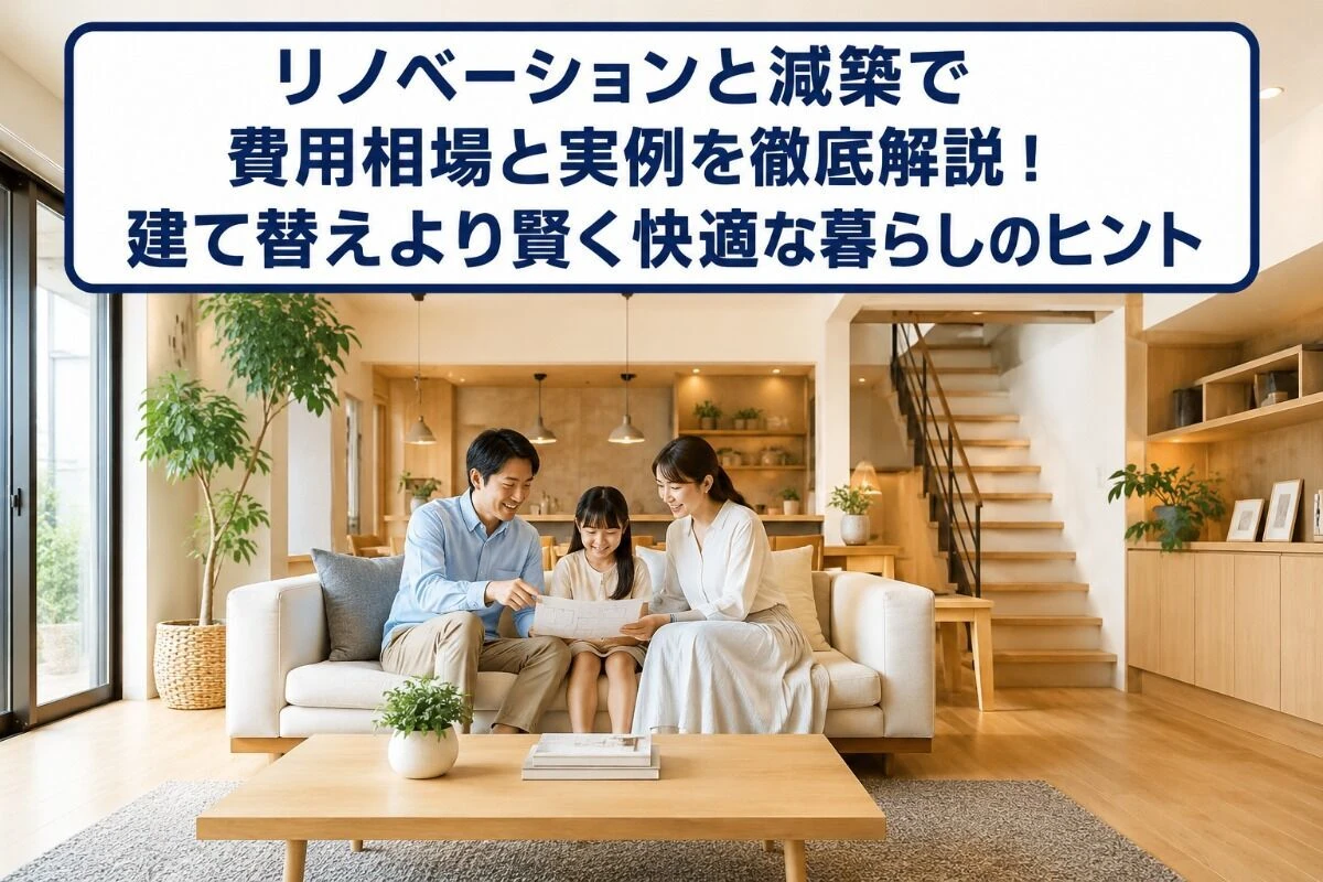 リノベーションと減築で費用相場と実例を徹底解説！建て替えより賢く快適な暮らしのヒント