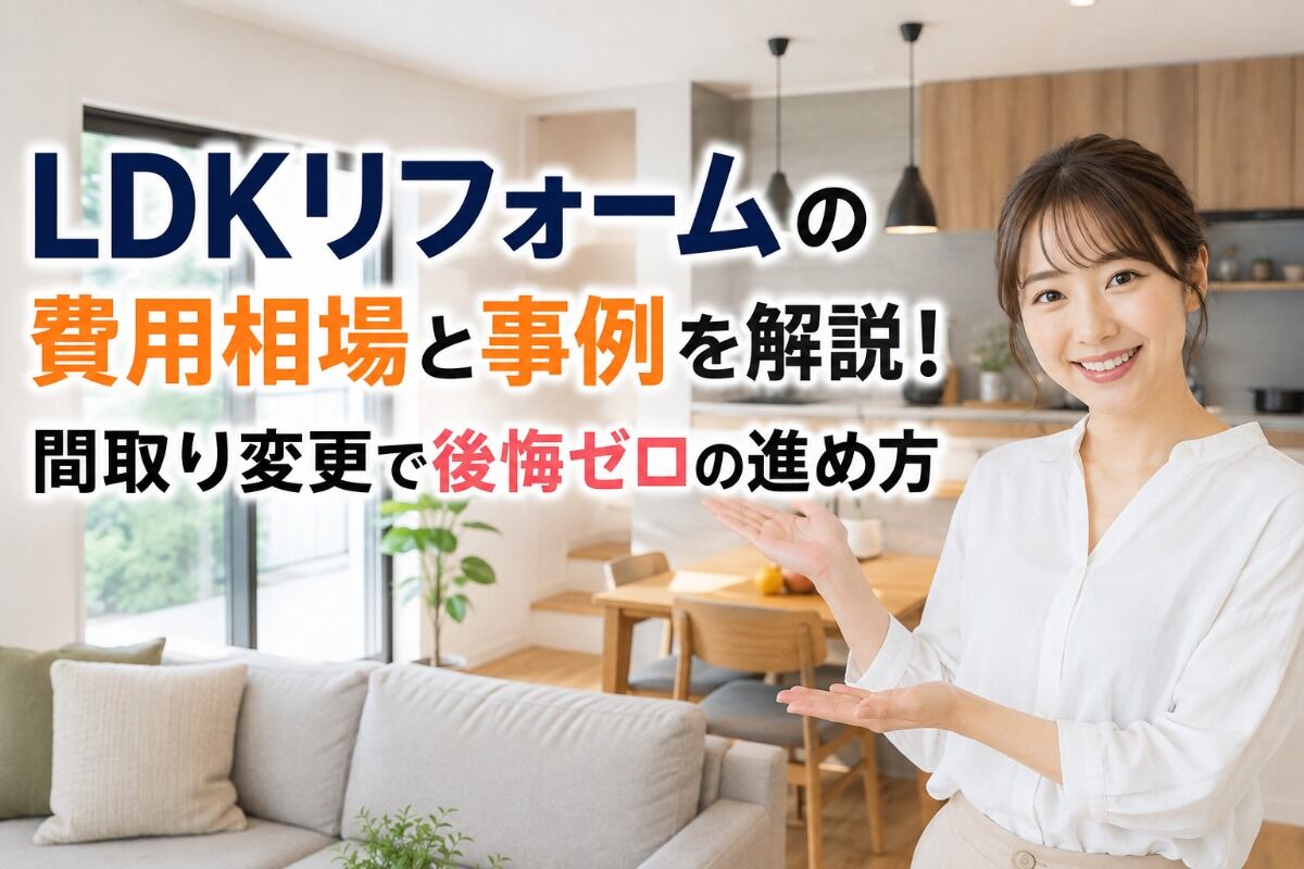 LDKリフォームの費用相場と事例を解説！間取り変更で後悔ゼロの進め方