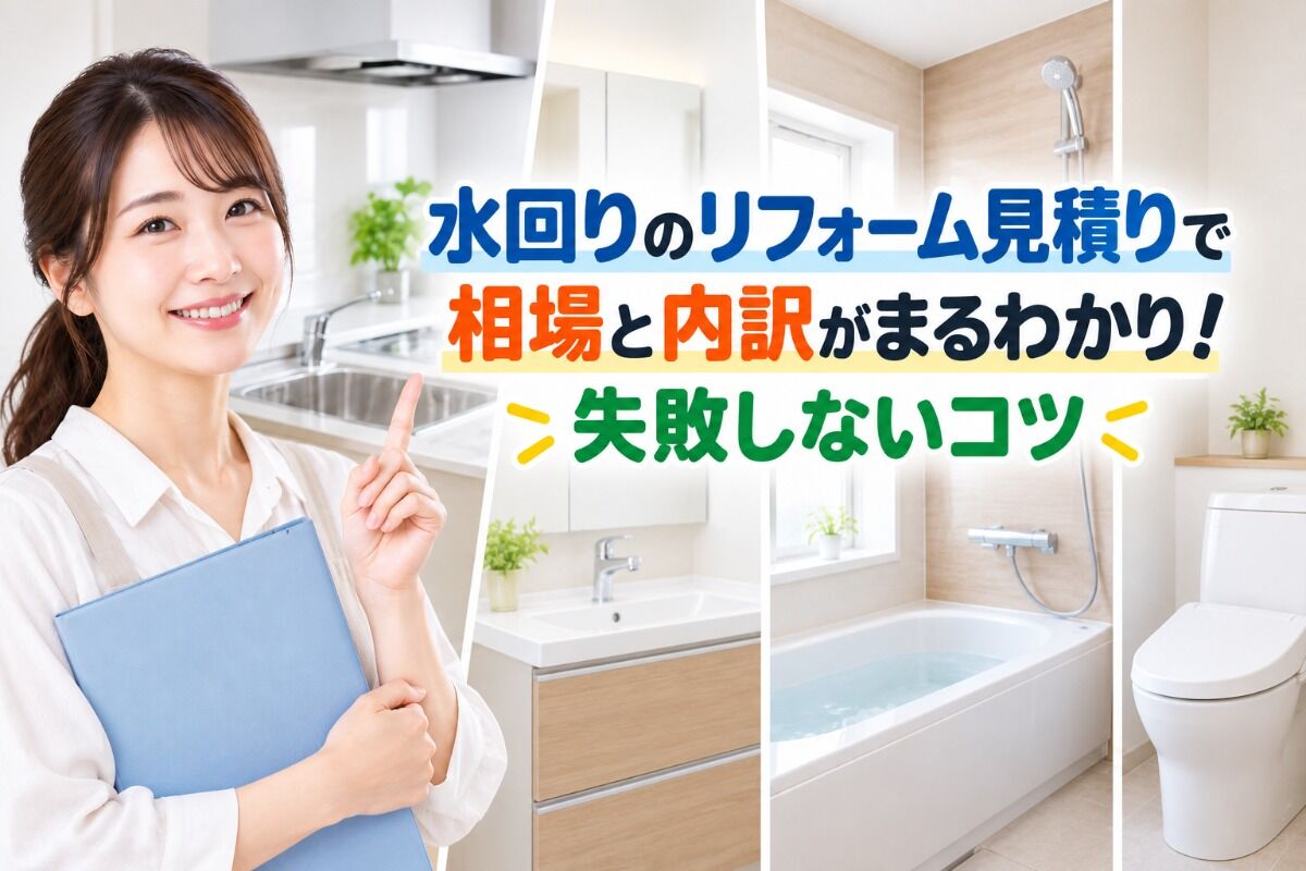 水回りのリフォーム見積りで相場と内訳がまるわかり！失敗しないコツ