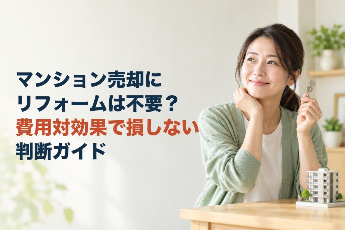 マンション売却にリフォームは不要？費用対効果で損しない判断ガイド