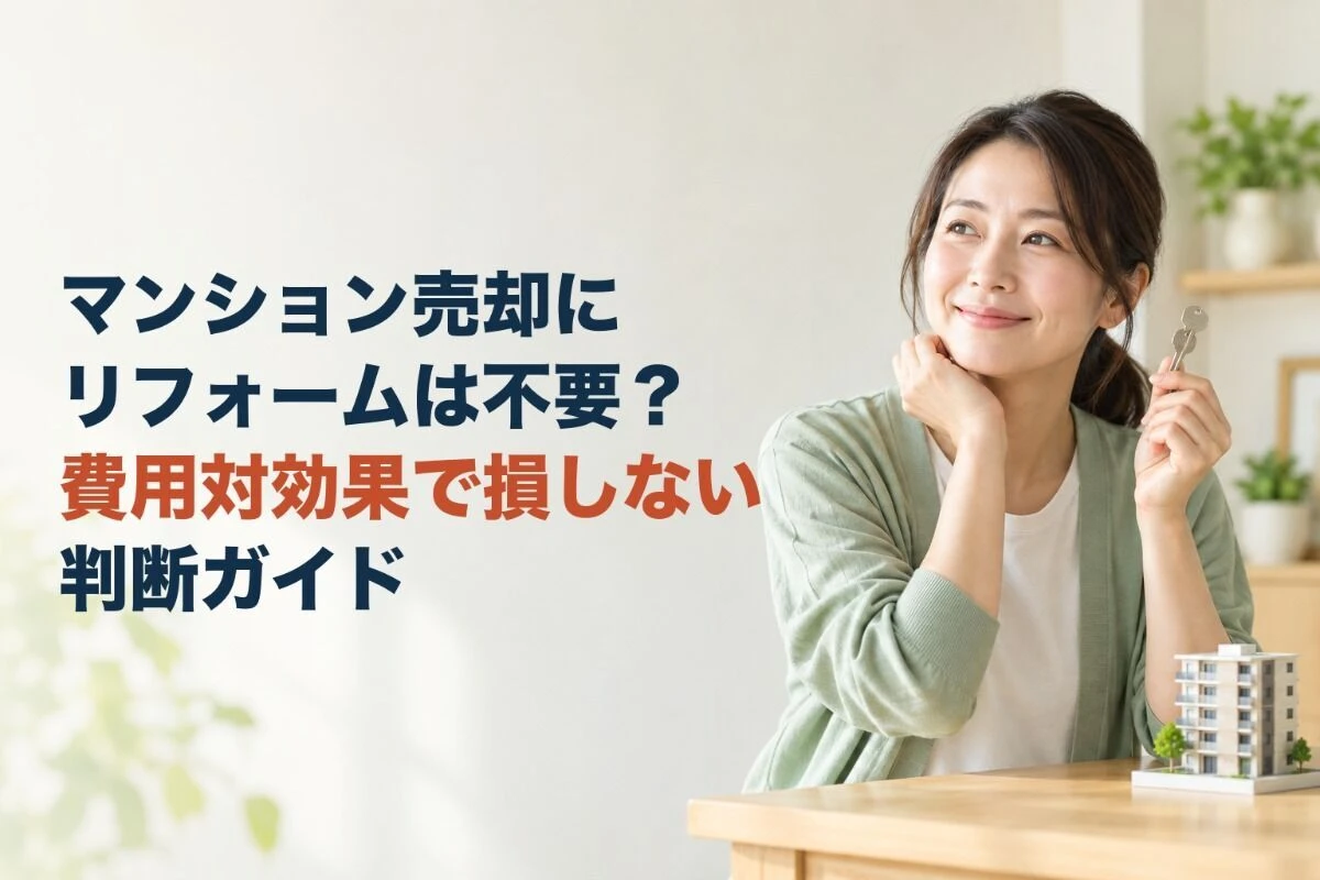マンション売却にリフォームは不要？費用対効果で損しない判断ガイド