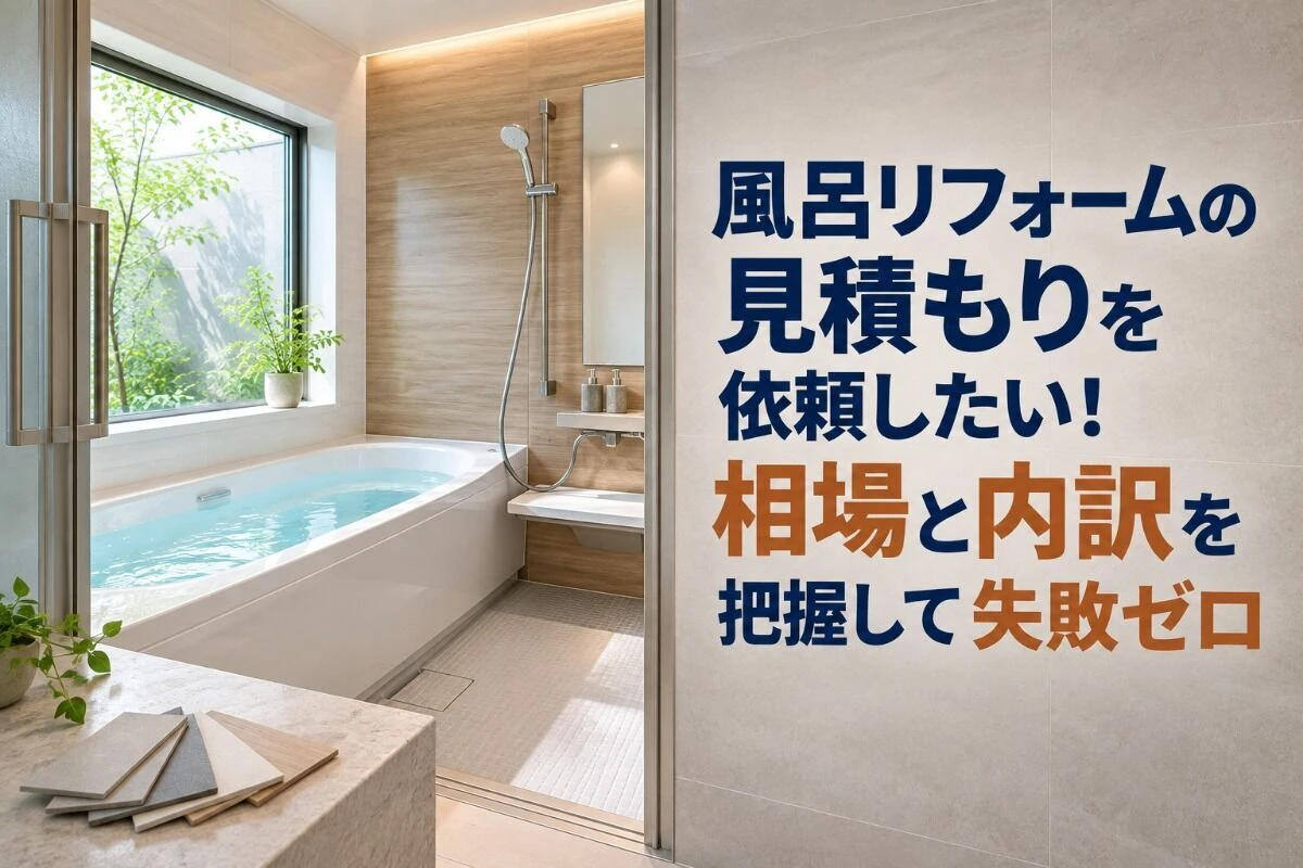 風呂リフォームの見積もりを依頼したい！相場と内訳を把握して失敗ゼロ